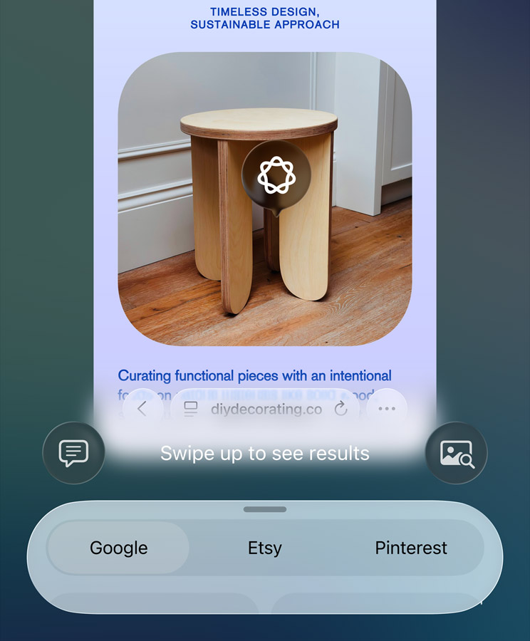 Visual intelligence. Search, ask questions and take action with the content on your iPhone screen.11